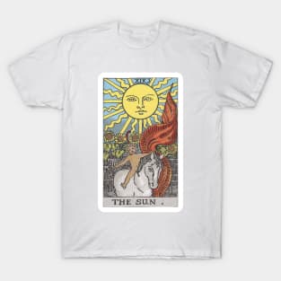 The Sun, Raider Waite Tarot, Divination Tarot T-Shirt